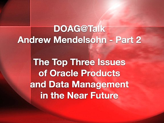 Andrew Mendelsohn im DOAG.tv 2019 - Part 2
