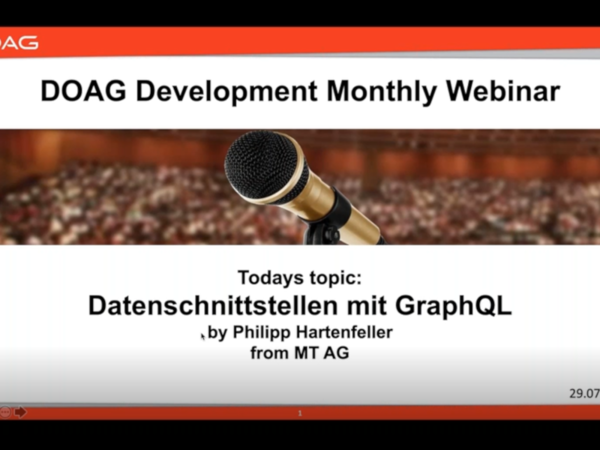 DOAG News Online Event Hartenfeller