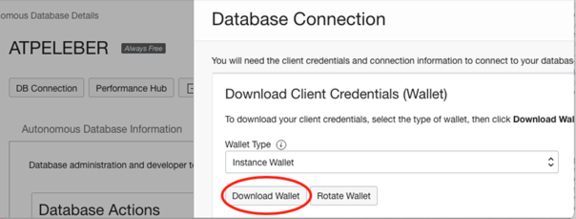 Abbildung 1: Hier mit "Download Wallet" das Wallet lokal speichern.