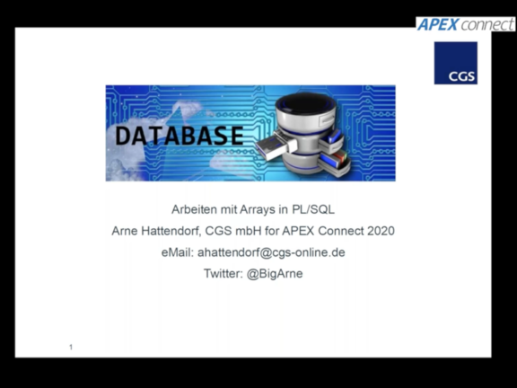 DOAG News APEXCONN Hattendorf