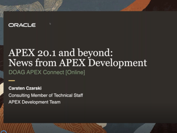 APEX connect 2020 keynote