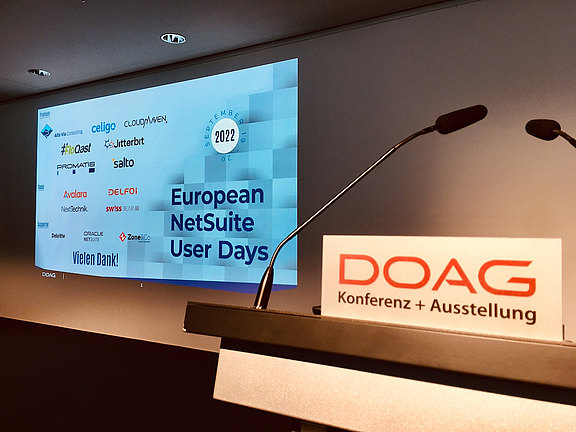 Die Sponsoren und Aussteller der NetSuite User Days auf einen Blick.