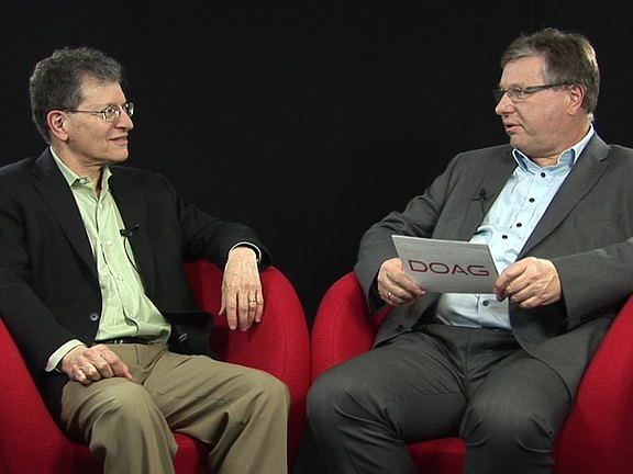Andrew Mendelsohn und Christian Trieb im Gespräch bei DOAG.tv, November 2019. Andrew Mendelsohn und Christian Trieb im Gespräch bei DOAG.tv 2019.