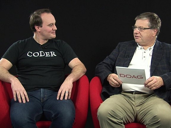 Christian Trieb im Gespräch mit Gerald Venzl, Oracle Master Product Manager.
