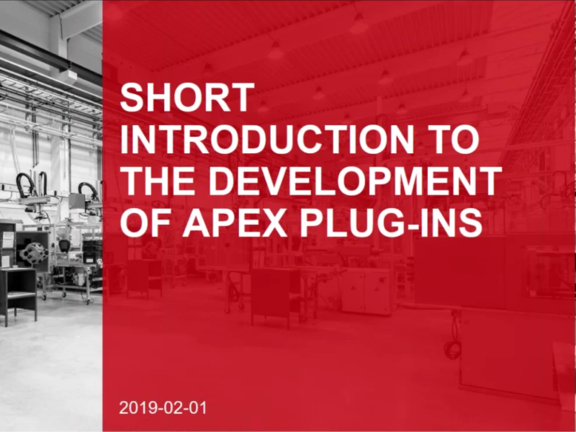 2019 02 01 Webinar Apex Plugins R Weiss